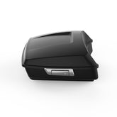 HR3 Black Denim 10.7" Chopped Style Touring Trunk Luggage For 14-24 Harley Touring